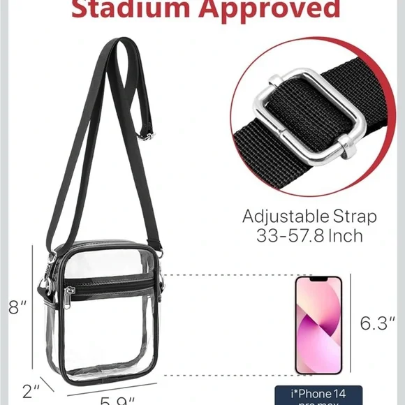 Clear Stadium Crossbody Bag - Picture 7 of 11